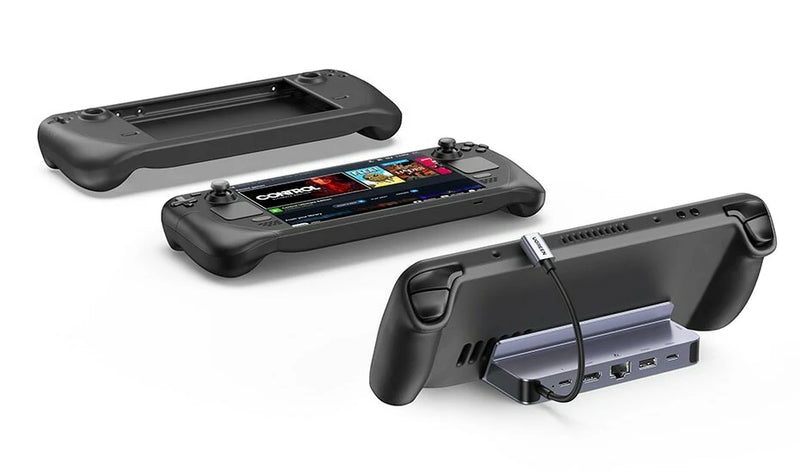 UGREEN 6-in-1 USB-C Docking Station to HD 4K60Hz RJ45 PD100W Charger Dock for Steam Deck ROG Ally MacBook PC USB A C 3.0 HUB