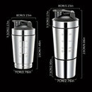 IPRee Stainless Steel Protein Shaker Double Layer Cup Portable Fitness Sports Mug Nutrition Shakers Cup Water Bottles Water Cup Portable Shakers Kettle