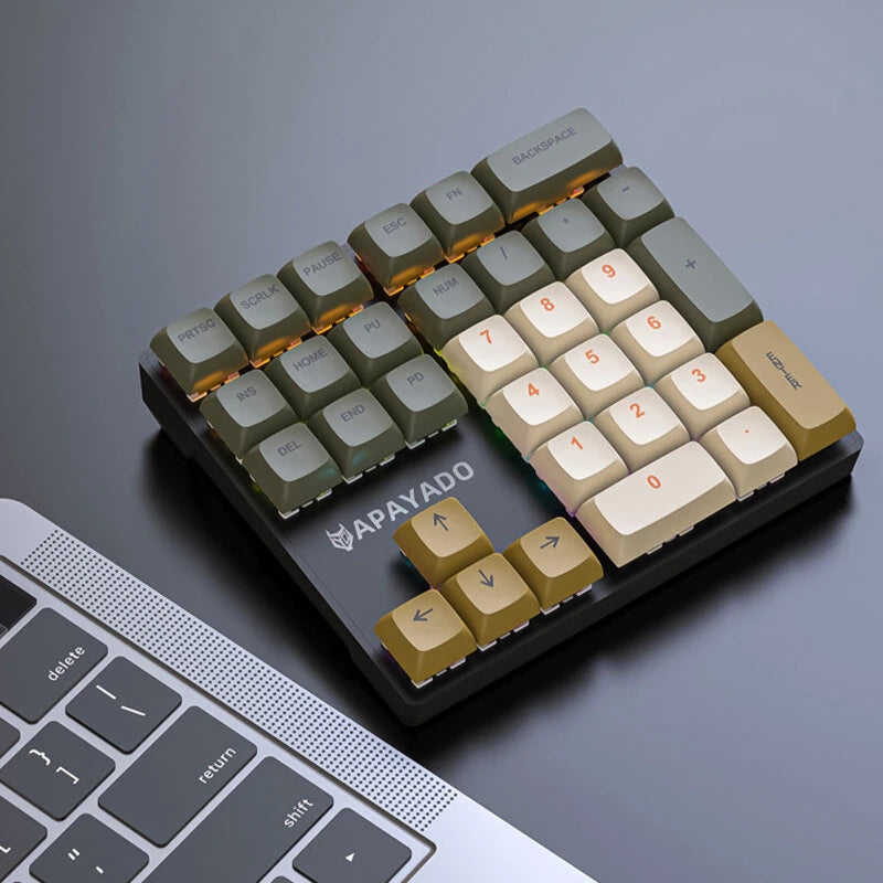 Mechzone K33 33-Keys Wired Mechanical Keypad Mini RGB Numeric Keyboards PBT Sublimation Keycaps Red Switch for Finance Business Keypad Laptop Keyboard