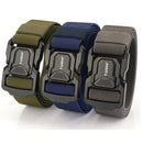 TUSHI Metal Quick Release Pluggable Buckle Tactical Belt Breathable Elastic Belt For Men Cowboy Outdoor Stretch Hunting Waistband