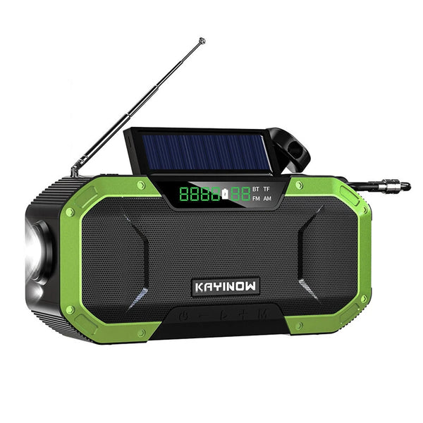 Portable Multifunctional Emergency Solar Hand Crank Radio 5000mAh Power Bank Cranker AM, FM, Compass, LED Flash Light Camping Radio Survival Kit Radio