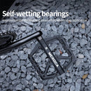 MEROCA Bicycle Pedals Mountain Bike Pedals Lightweight Nylon Bearing Lubricated Width Non-slip Pedals for MTB Cycling