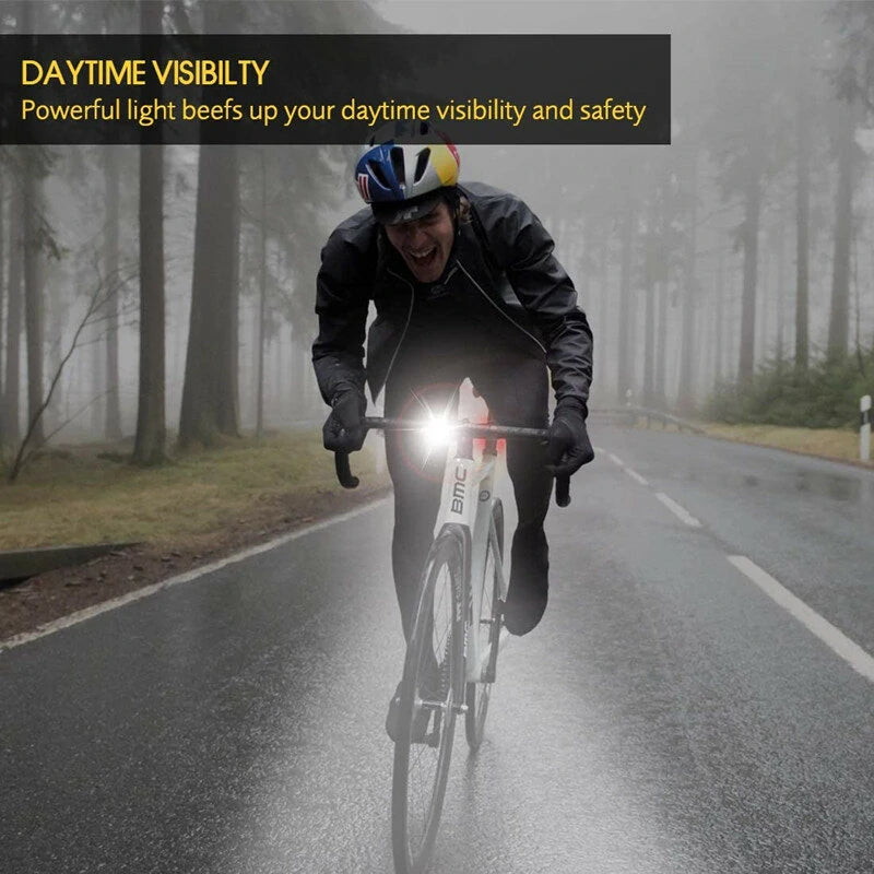 Smart Bike Taillight 12 LED Lamp Beads 6 Light Modes 500mAh Battery Waterproof Bicycle Warning Light for Electric Bike Mountain Bike