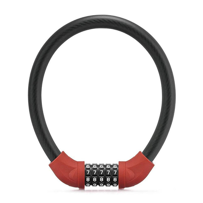 LAOTIE UL01 U-Shape Bike Lock Steel Password Lock Five-digit Code Anti-theft 1.72CM Thickened Portable Safety Cable Lock for Duotts ENGWE Ridstar FAFREES SAMEBIKE MTB Bike Electric Bike Scooter Motorcycle