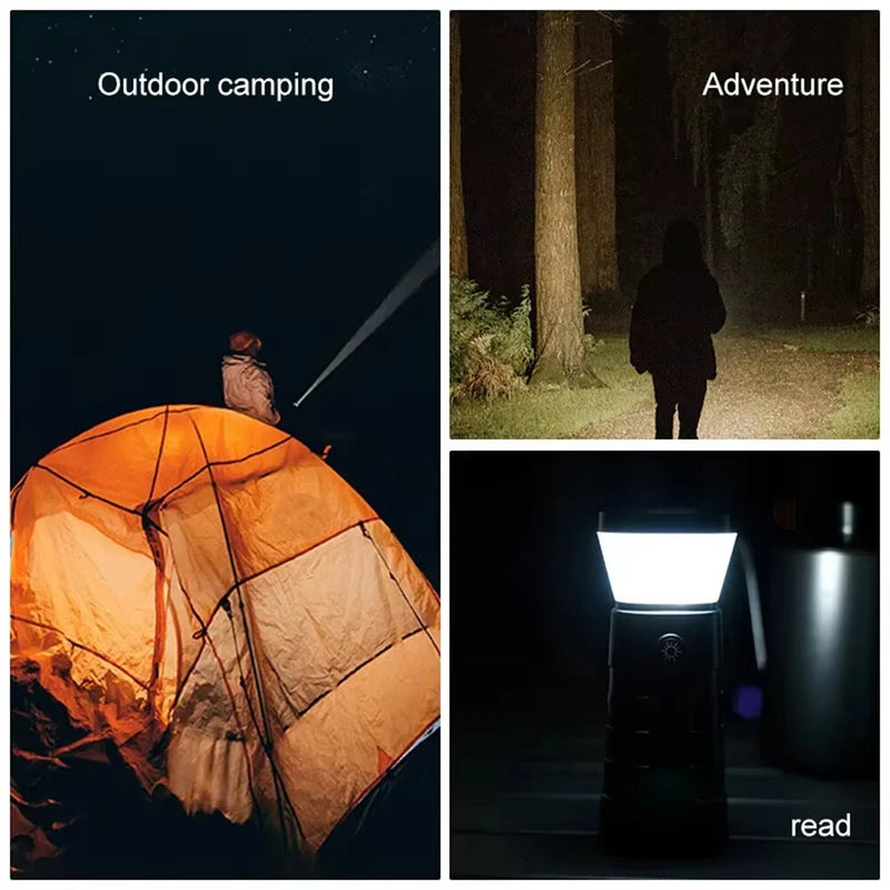Multifuntion Outdoor Camping Portable Multi-scene Light Safe and Fast Charging LED Flashlight for Read Adventure Camping