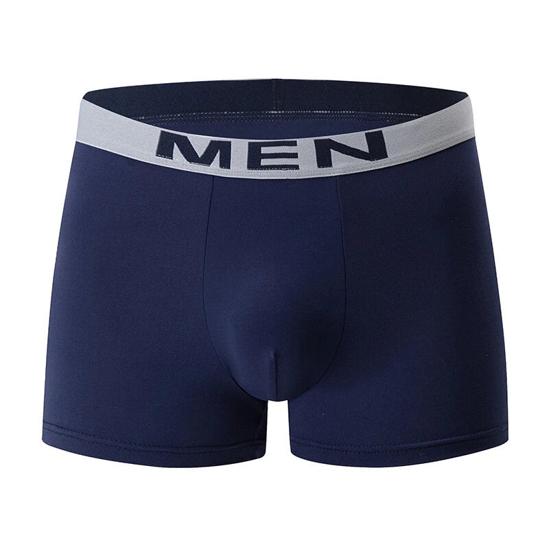 10PCS Men's Underwear Solid Color Boxer Briefs Breathable & Comfortable Flat Pants Elastic Waist Casual Sport Shorts Underwear