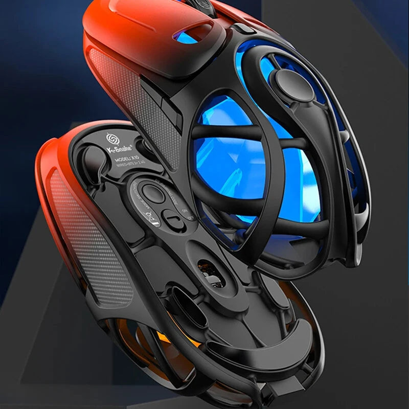 K-Snake X10 Tri-Mode Wireless Gaming Mouse Hollow Design 10000DPI RGB Lighting 400mAh Battery 10000Hz Polling Rate 71g Lightweight 2.4G/Bluetooth/Wired Esports Gamer Mice