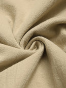 Mens Solid Lace-Up Neck 100%Cotton Long Sleeve T-Shirt