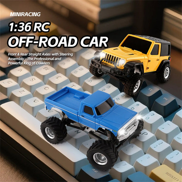 JIABAILE 3601 3602 RTR 1/36 2.4G 4WD RC Car Rock Crawler Off-Road Climbing Truck LED Lights Full Proportional Vehicles Models 60 Minutes Playing Time Toys