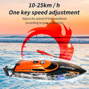 HXJRC HJ812 2.4G 4CH RC Boat High Speed LED Light Speedboat Waterproof 25km/h Electric Racing Vehicles Models Lakes Pools Remote Control Toys