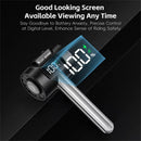 WEST BIKING RGB Colorful Dynamic LED Bicycle Taillight Smart Sensor Brake Digital Power Display Waterproof USB Rechargeable Bike Rear Light for Outdoor Night Safe Cycling