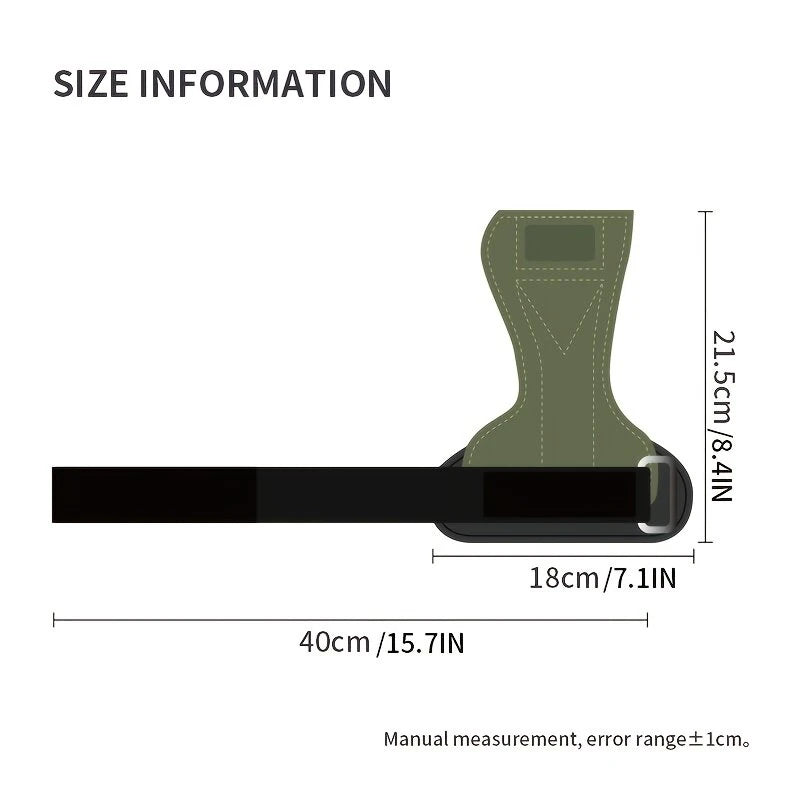 GOUNOD 1Pair Cowhide Sports Fitness Non-slip Palm Wrist Protection Grip Pads for Gym Weightlifting Training Dumbbell Pull-Up