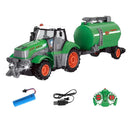 Landi QH205 1/24 27MHZ 4CH RC Car Farmer Series Wood Simulated Transport Model Light Sound Remote Control Toys Boys Dump Truck Engineering Vehicle Set Kids Gifts