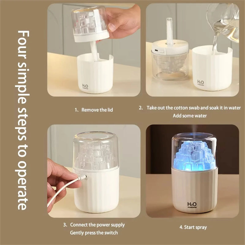 Tevorex 300ML Mini Air Humidifier USB Electric Aroma Diffuser Essential Oil Purifier Aromatherapy Mist Maker Lights For Car Home Bedroom