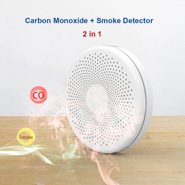 2 in 1 Version WiFi Function Tuya And Smart Life Smoke Detector Sensor & Carbon Monoxide Co Gas Detector Smoke Fire Sound Alarm