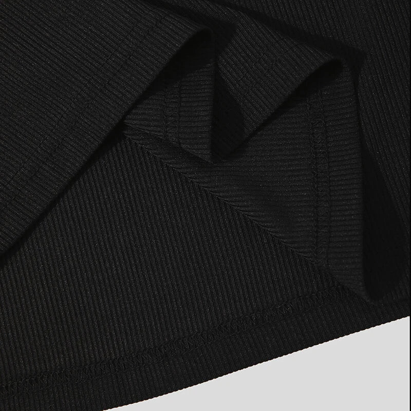 INCERUN Mens Tank Top Fashion Leather Shoulder Strap Design Solid Color Knitted Vest Summer Sleeveless Men's Undershirts