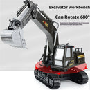 Ao Hai 3831E 3854E 3856E 3865E RTR 1/18 1/20 1/24 2.4G 8CH/12CH RC Car Alloy Excavator Crane Mixer Dump Flatbed Truck LED Light Sound Engineering Vehicle Desktop Toys Model Collection Gift For Boys