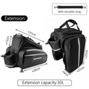 BENGGUO 17-30L EVA Hard Shell Bicycle Trunk Pannier with Reflector & Shoulder Strap Multi Functional Waterproof Rear Seat Frame Bag