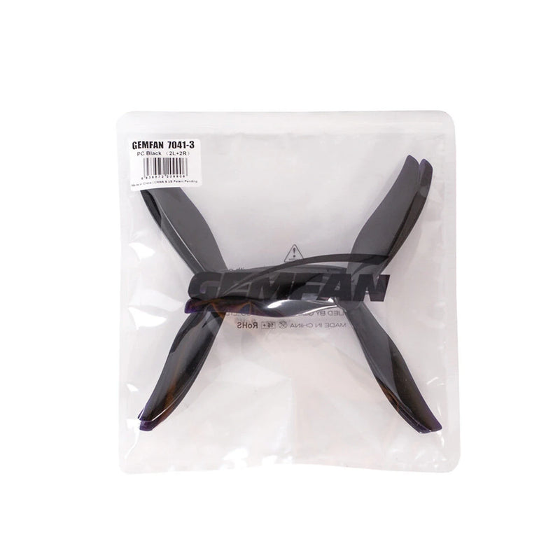 2 Pairs / 6 Pairs Gemfan 7041 7 Inch 3-Blades PC Propeller 5mm Holes for RC FPV Racing Drone Compatible with 2408 1100KV Motor