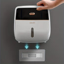 Bathroom Organizer Shelf Wall Mount Toilet Paper Holder Large Capacity Wall-mounted Double-layer Toilet Paper Holder No Drilling Installation Waterproof Paper Towel Storage Box Suitable for Bathroom Organization