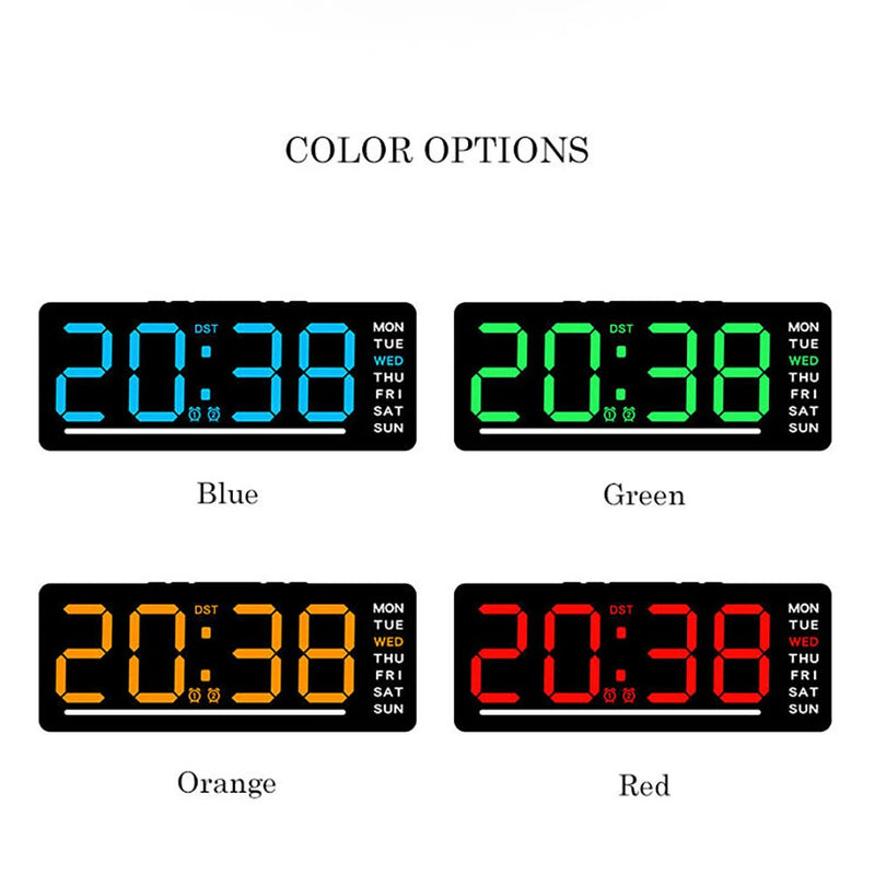 Mini Digital Table Clock LED Alarm Clock Temp 5 Levels Adjustable Brightness 12/24H Bedroom Electronic Desktop Clock Home Decor