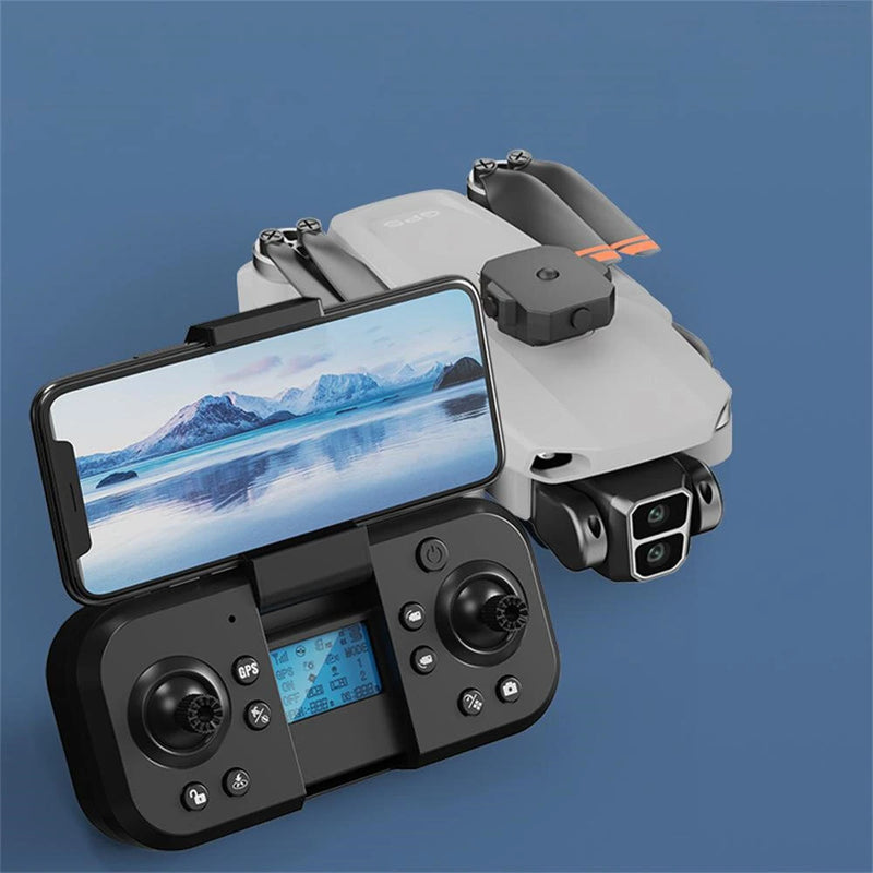 LYZRC L106 GPS WiFi FPV with Electric Adjustment HD Dual Camera 360 Obstacle Avoidance Optical Flow Positioning Brushless Foldable RC Drone Quadcopter RTF