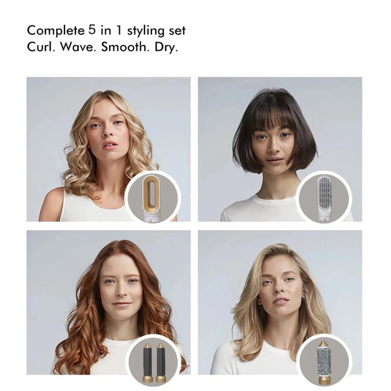 5 in 1 Multi-Function Styler With Detachable Curling Iron Hair Straightener Hair Brush Hair Dryer For Hair Multi Styling EU Plug