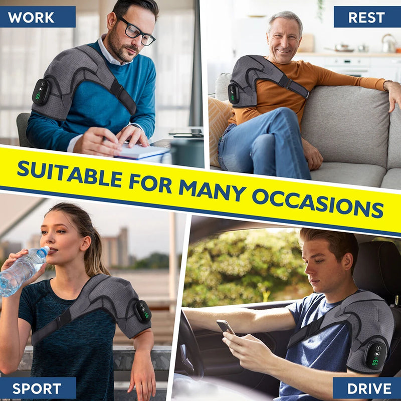 Rechargeable Electric Heating Shoulder Pad Hot Compress Shoulder Warming Sleep Vibration Massage Heating Shoulder Pad