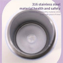 IPRee Vacuum Thermal Kettle Portable Stainless Steel Vacuum Flask with Straw Cute Thermos Bottle Elegant Fashion Coffee Mug School