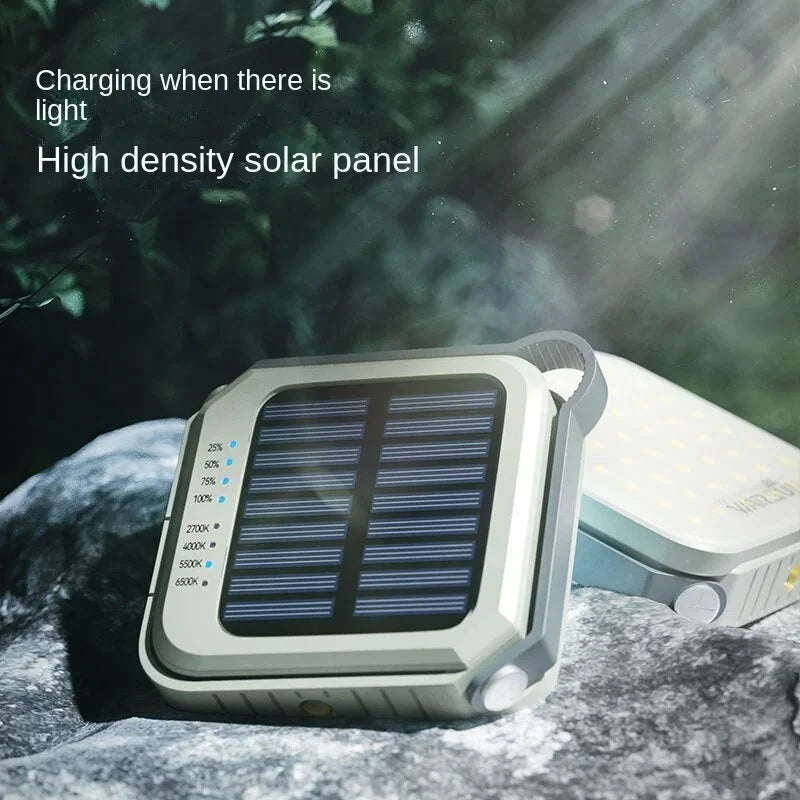 WARSUN LED Camping Lantern 1000LM, Rechargeable Camping Lantern 6000mAh, 4 Light Modes, IPX5 Water-Resistant, Solar Tent Light for Power Outages, Emergency, Hurricane, Home, Hiking