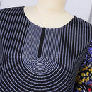 VONDA Womens Elegant Half Sleeve Noble Crew Neck Printed Maxi Dresses (Plus Size)