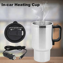 IPRee Car Kettle Electric Kettle Camping 12V 450ml Portable Travel Car Truck Kettle Hot Water Heater Bottle for Tea Coffee Making Heating Cup