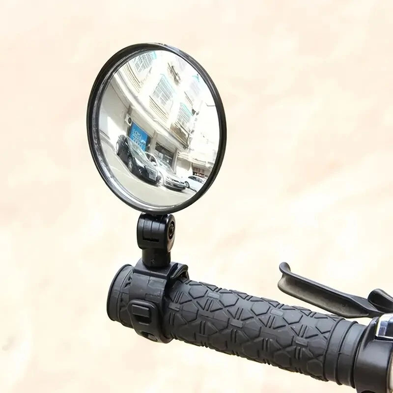 8cm Rear 360 Degree Rotation Adjustable Bike Mirrors Universal Handlebar Mount Bike Cycling Reflector Safety View Mirror