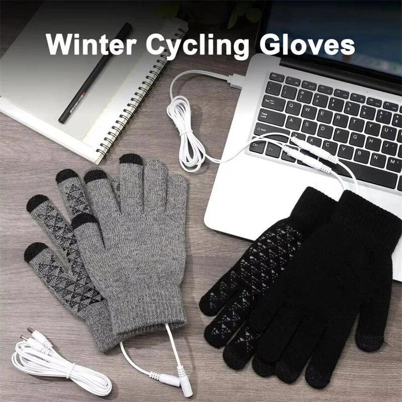 TENGOO Winter Electric Heated Gloves USB Rechargeable Electric Heated Gloves Warm Gloves for Men Women Motorcycle Snowboard Cycling Unisex Hand Warmer Driving