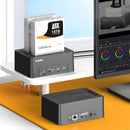 MAIWO K3082P 12-in-1 Hard Drive Docking Station SATA to USB 3.1 Gen2 Dual Bay Offline Clone Adapter with RJ45 SD/TF for 2.5/3.5" SSD HDD Case