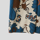 ZANZEA Womens Elegant V Neck Flore Printed A-Line Dresses Vintage Short Sleeve Midi Dresses