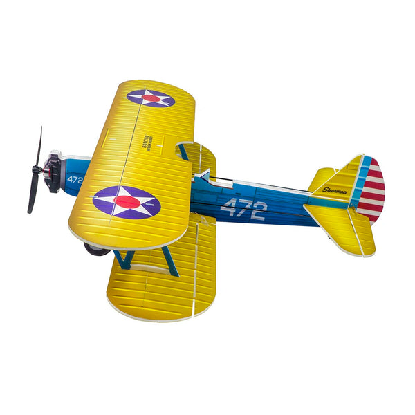 Dancing Wings Hobby E25 Stearman PT-17 Kaydet 450mm Wingspan PP Material RC Airplane Biplane Flying Wing KIT/ KIT+Power Combo