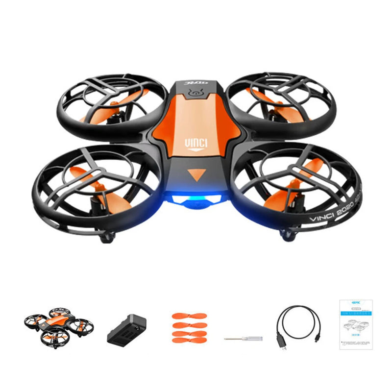 4DRC V8 Mini WiFi FPV with HD Camera Gesture Control Stunt Tumbling Colorful LED Lights Grid Full Protection Child Gift RC Toys Drone Quadcopter RTF