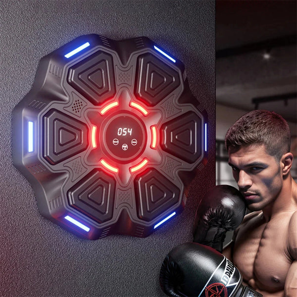 KALOAD Music Boxing Machine with Gloves 9-Speed Adjustable Dual Lights Rapid Reaction Wall Target Smart bluetooth Type-C Boxing Trainer Sandbag for Adult Kid Home Fitness
