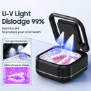 Portable Ultrasonic UV Cleaning Machine Mini Ultrasonic Braces Cleaning Machine UV Invisible Denture Cleaner 42,000Hz Deep Cleaning