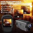 ZIYOUHU Portable 300M Night Vision Monocular Camera 7X Zoom 1080P HD Infrared Digital Telescope for Hunting Camping