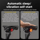 ROCKBROS Q5 Mini Smart Auto Bike Taillight Vibration Sensing Light Sensitivity Brake Rear Light IPx6 Waterproof Type-C Charging Bicycle Lump for MTB Road Night Cycling