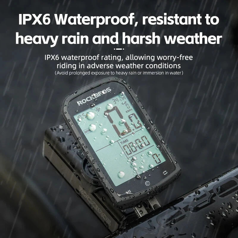 ROCKBROS M1 GPS Bicycle Computer 5.0 ANT Bluetooth Waterproof Wireless Bike Speedometer Bicycle Odometer Stopwatch Bike Accessories for MTB Road Cycle/City Bike