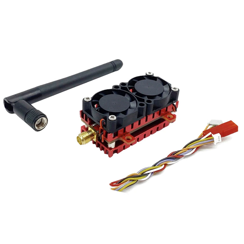 SLONWAKE 5.8G 48CH 5W FPV Transmitter 200mW 500mW 1200mW 5000mW VTX Dual Cooling Fan Built-in Microphone for RC Drone Airplane Long Rang