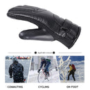 TENGOO USB Electric Heated Thermostatic Gloves Waterproof PU Touchscreen Heated Gloves Winter Motorcycle Riding Hand Warm Gloves