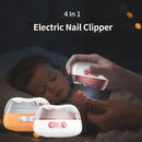 4-in-1 Electric Nail Clipper with Light Low-Noise Nail Trimmer Rechargeable Nail File with UV Dryer & Polishing  for Adults & Kids