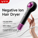 VTT D5 1200W Professional Hair Dryer Fast Drying 400 Million Negative Ion Salon Hairstyle 110000RPM High Speed Hair Dryer