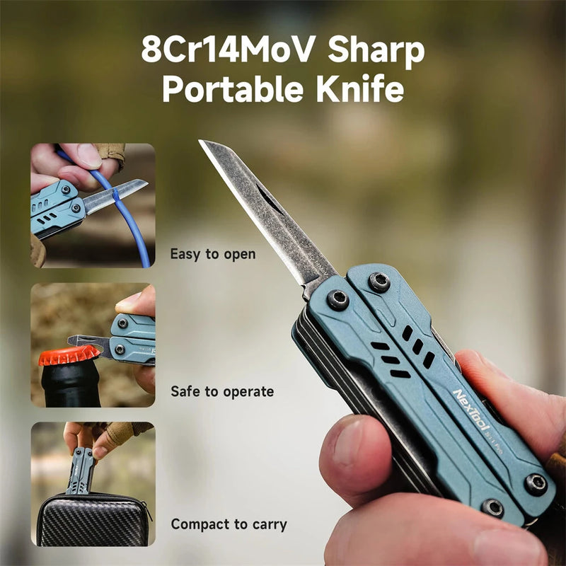 NexTool Mini Sailor Pliers S11/S11 PRO 12-In-1 Multitool Folding Pocket Plier Knife Screwdriver Scissors Portable EDC Outdoor Hand Tools