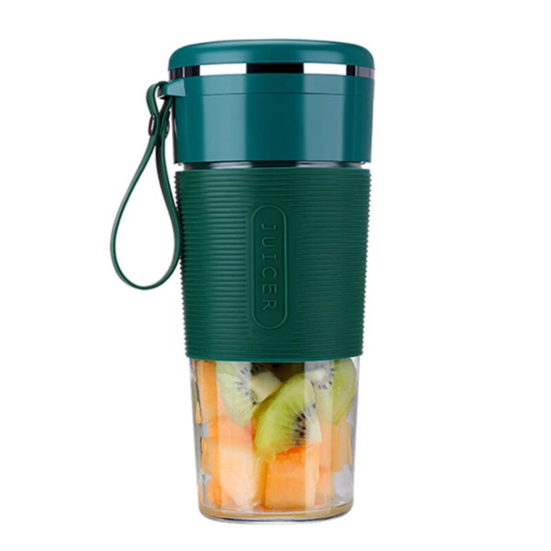 Portable Juicer 6 Blade Usb Rechargeable Wireless Mini Smoothie Blender Mixer Fruit Juice Maker Electric Juicer Machine Glass Cup