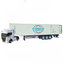 S917 RTR 1/43 2.4G 4WD Mini RC Car Tractor Semi Truck Built-In Gyro Full Proportional Drift Dual Speed LED Lights Racing Vehicles Models Engineering Remote Control Toys